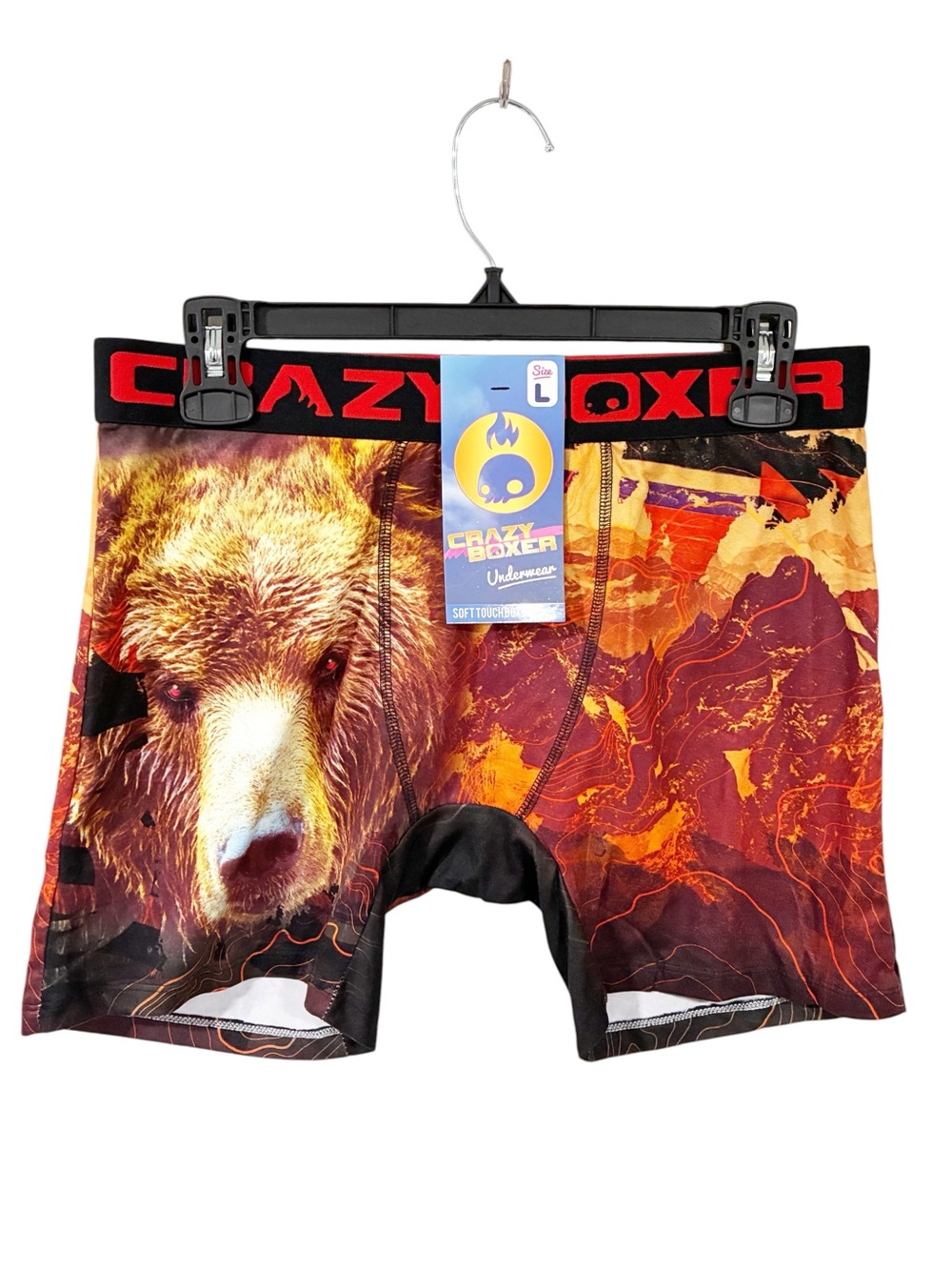 Crazyboxer Outdoor Bear Men’s Boxer Briefs Size Large NEW
